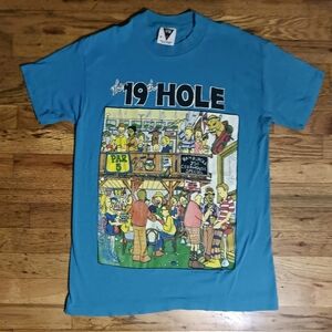 vintage single stitch Golf t shirt 19th Hole 50/50 bar club